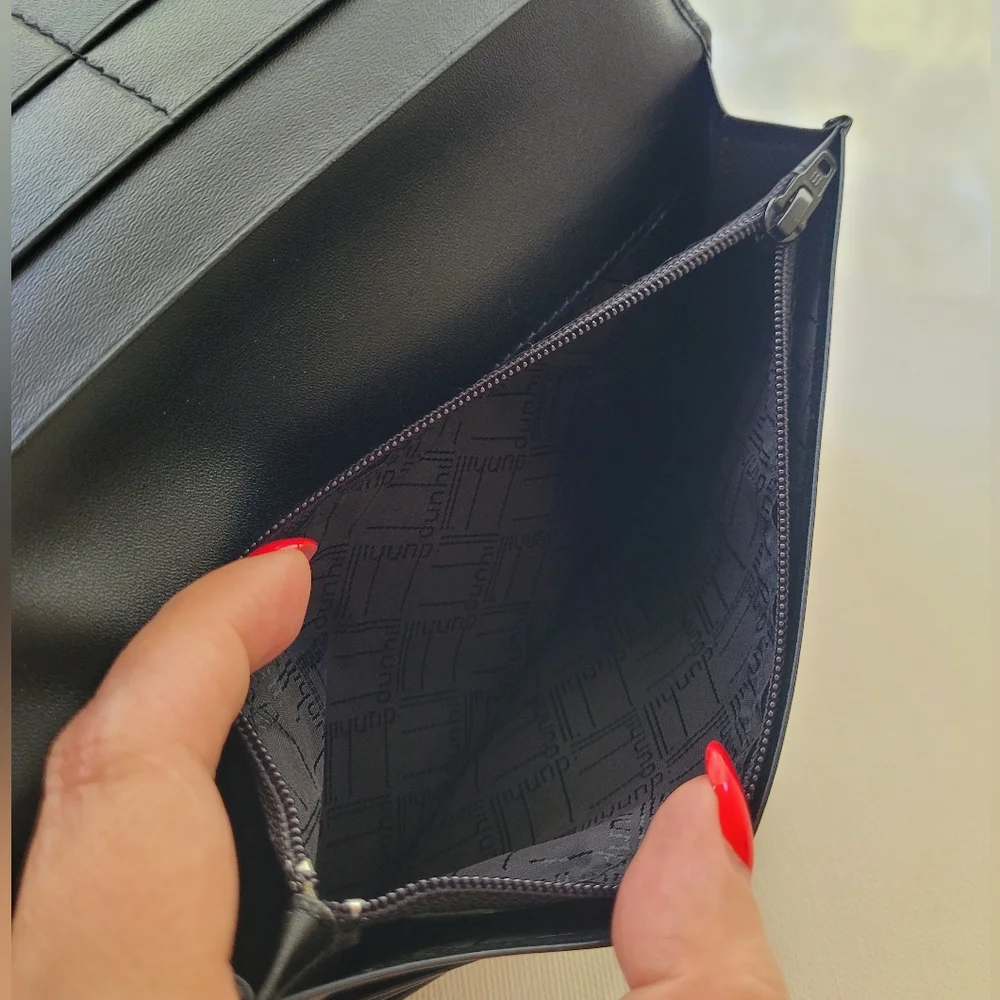 Dunhill Black Long Bifold Wallet